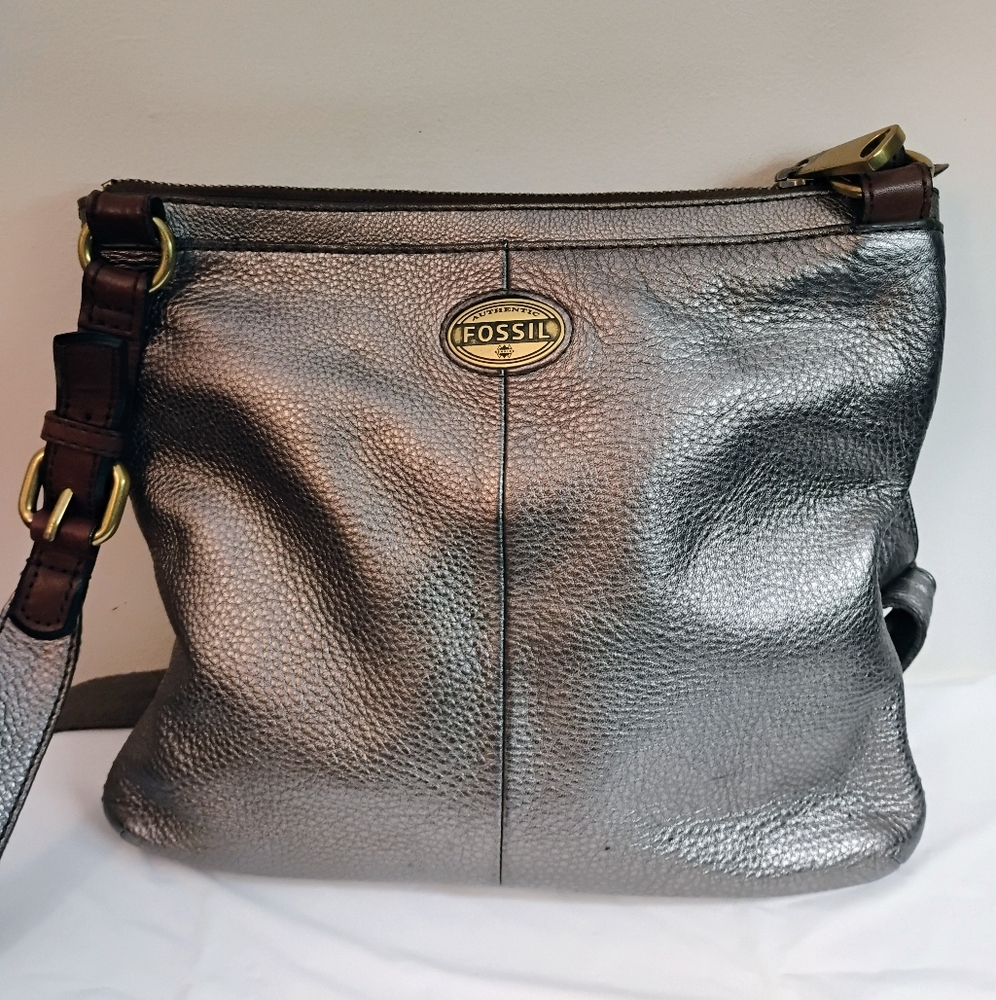 Fossil Silver Crossbody Bag